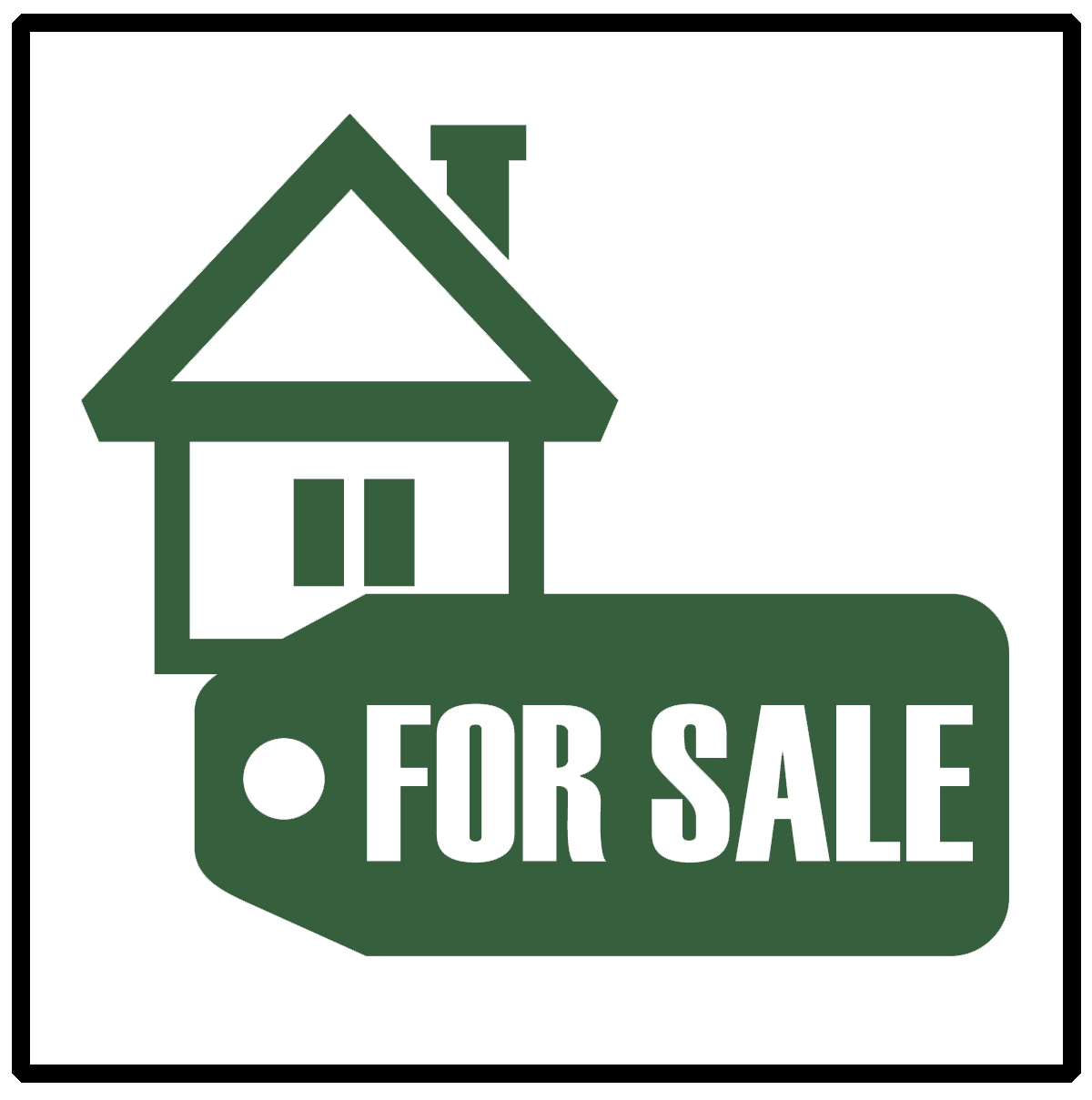 Icon showing house for sale sign for prelisting home inspection Services 